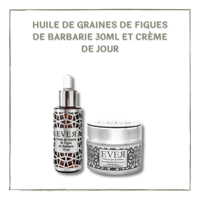 Huile de graines de figues de barbarie 30ml et crème de jour